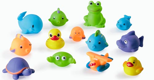 jouets de bain en caoutchouc