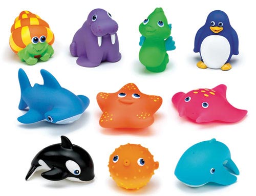 jouets-de-bain-en-caoutchouc-animaux-marins