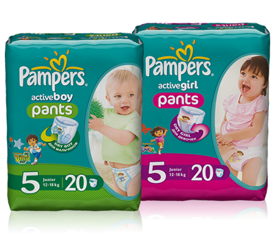 Pampers Active Girl et Active Boy